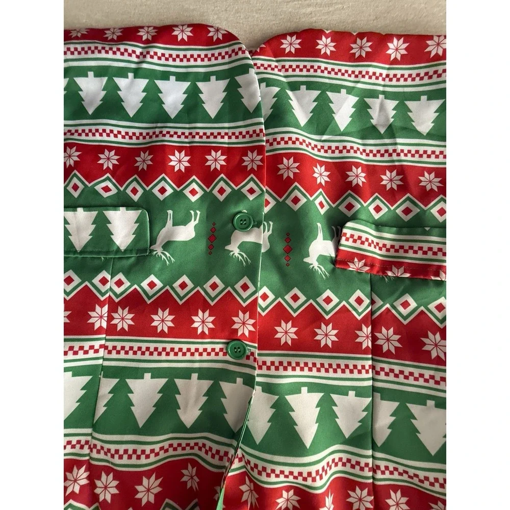 Surmises Christmas Men's Large Christmas Tree Green Blazer